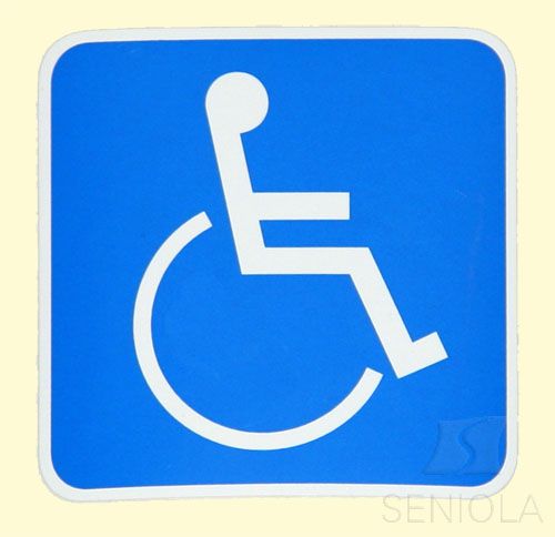 Aufkleber Behinderter, außen klebend