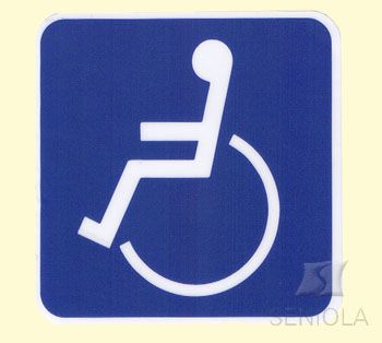 Aufkleber Behinderter adhäsiv außenhaftend