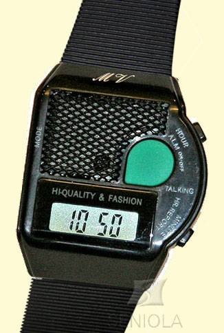 Sprechende Armbanduhr - schwarz