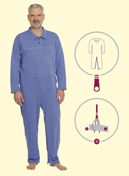 CareFunction Pflegeoverall Polo 4681 kornblume