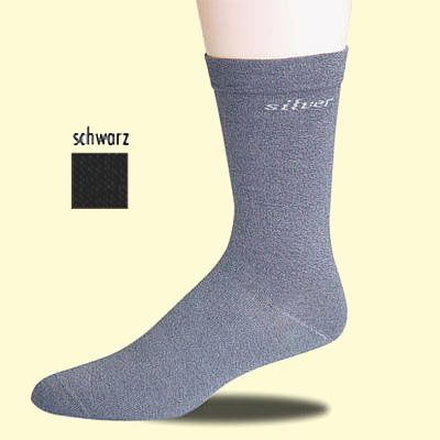 Diabetikersocken Silbersocke schwarz