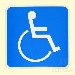 Aufkleber Behinderter, außen klebend