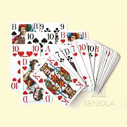 Kartenspiel mit großen Zeichen