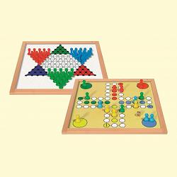 Magnetspiel Halma und Verflixt 50x50cm