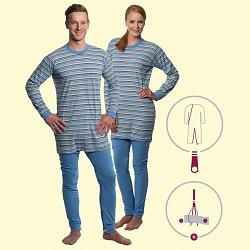 CareFunction Pflegeoverall 4708 Pyjama hellblau