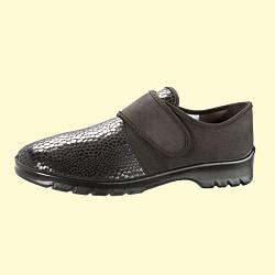 Varomed STRASBOURG Damen Slipper Klettverschluss schwarz