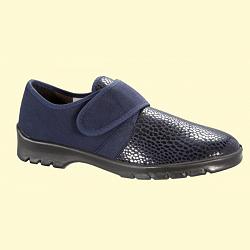 Varomed STRASBOURG Damen Slipper Klettverschluss marine