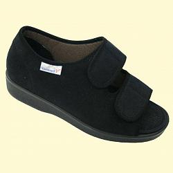 Varomed MALMÖ Halbschuh Klettverschluss schwarz Weite L
