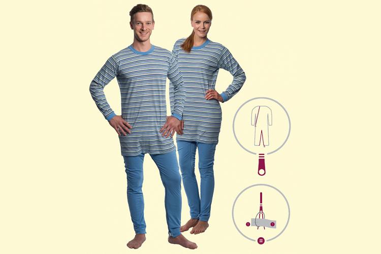 CareFunction Pflegeoverall 4708 Pyjama hellblau