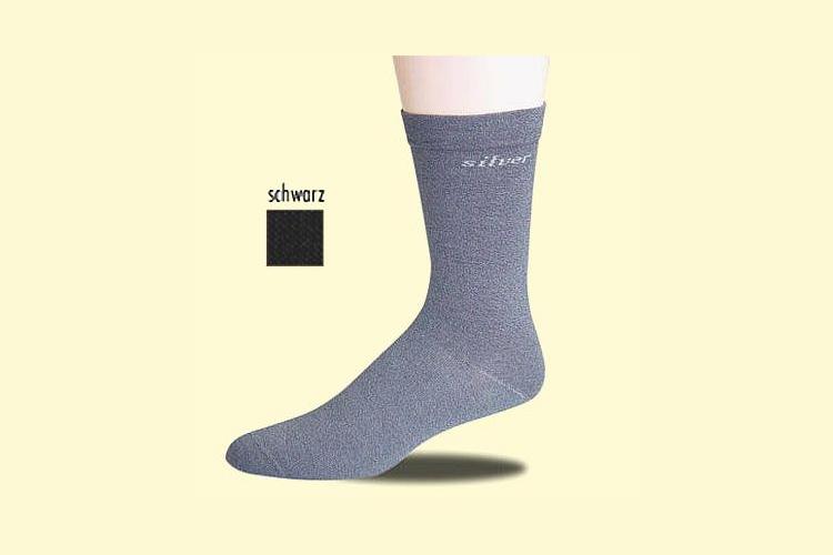 Diabetikersocken Silbersocke schwarz