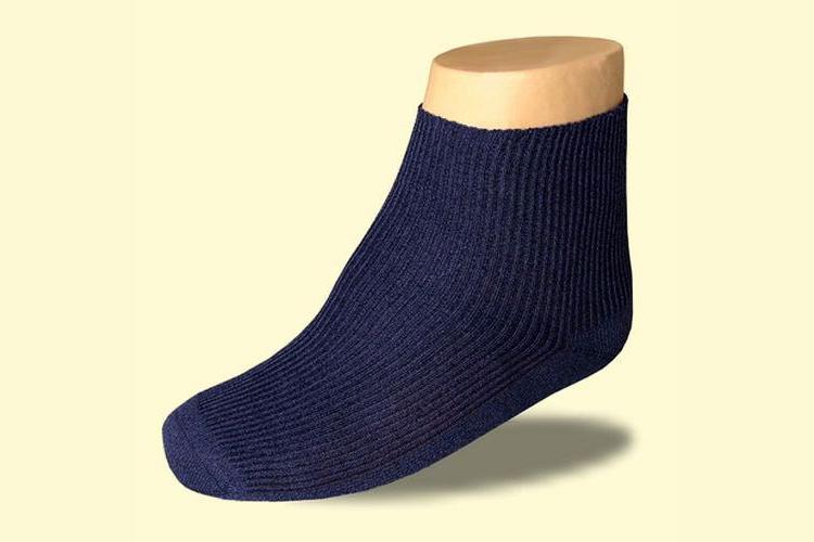 Ihle Diabetikersocken extra weit Rippsocke marine