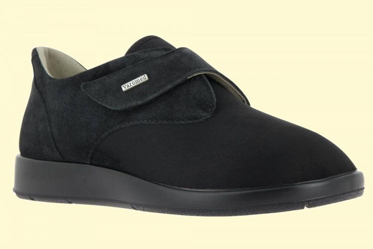 Varomed TENERIFFA Damen Slipper Klettverschluss schwarz