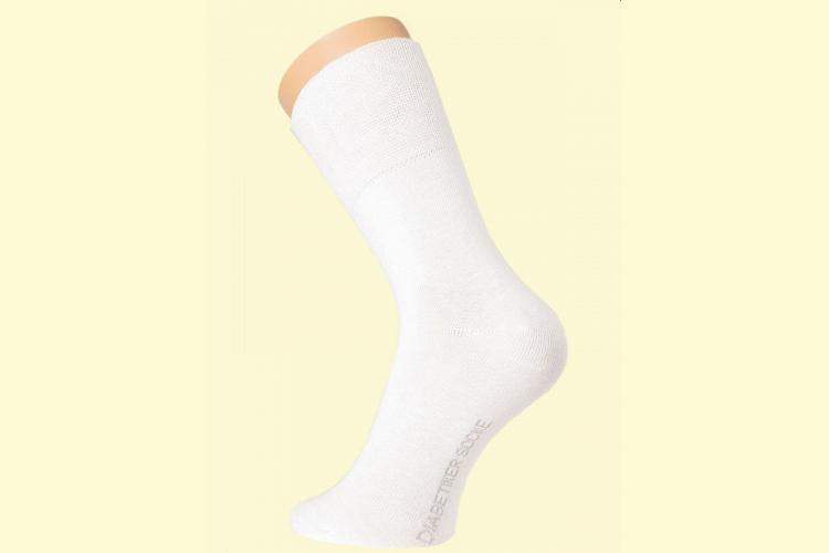 3 Paar Diabetikersocken für Damen weiß hoher Baumwollanteil